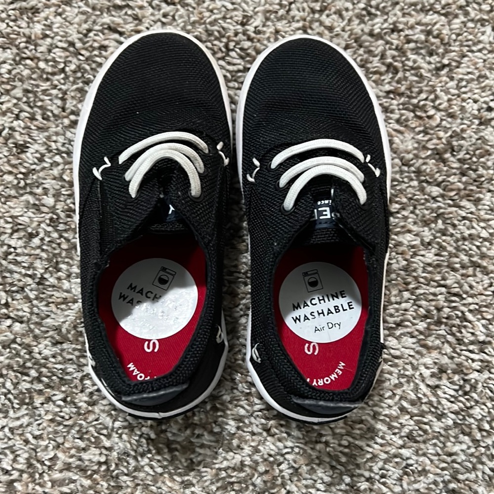 Sperry toddler boy black canvas shoes - size 9M